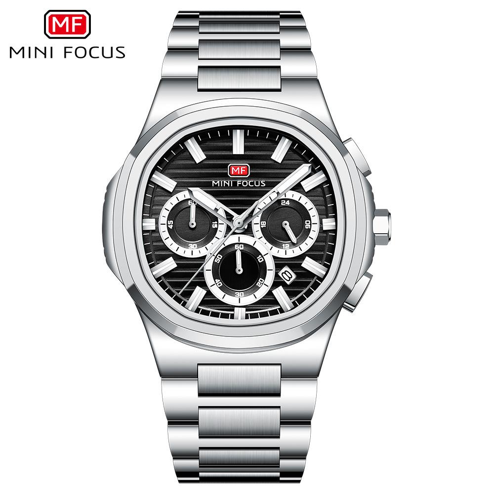 Stainless Steel Man Watch Leisure Fashion Quartz Wrist Watches Waterproof Outdoor Multifunctional Business Watch