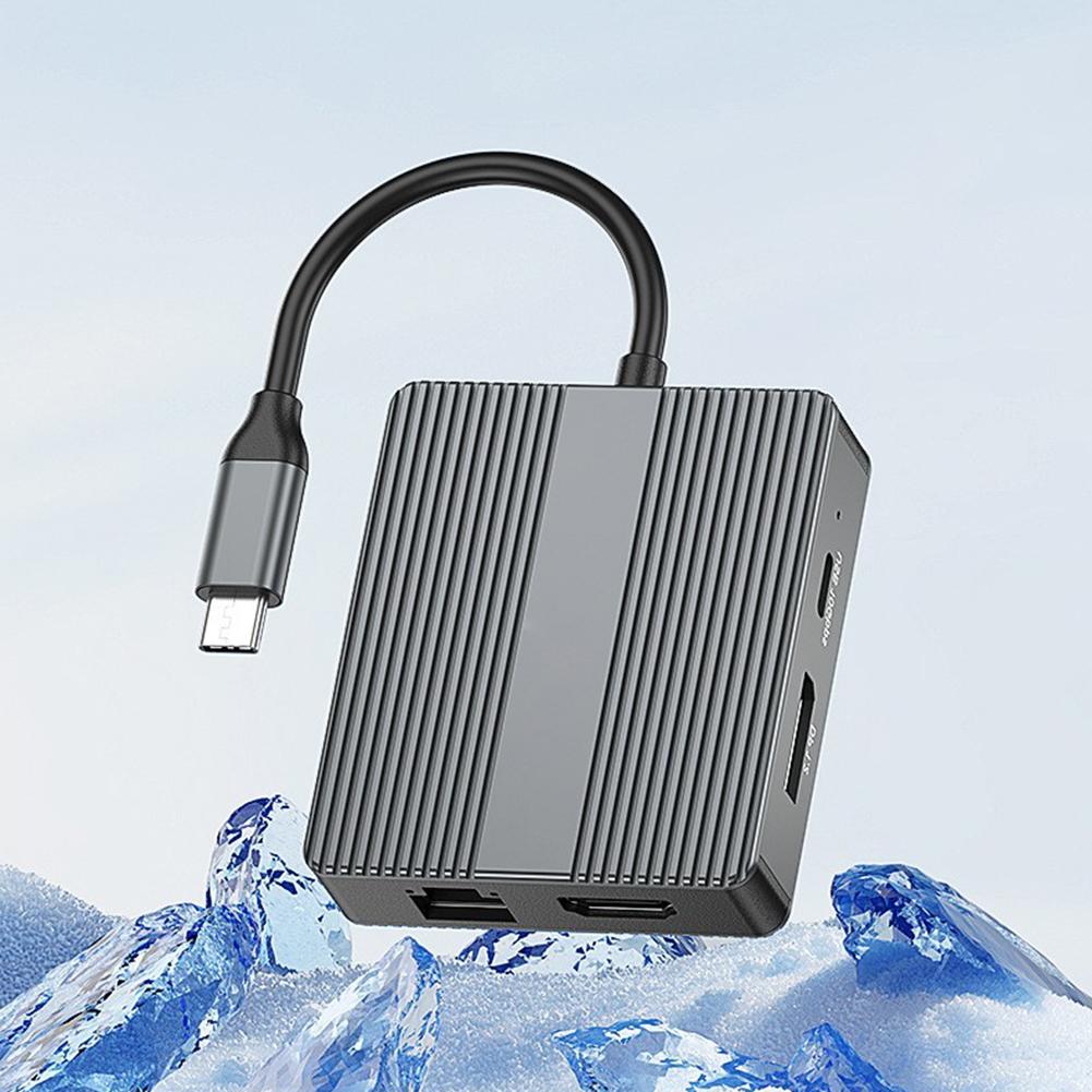 

1 шт. HD706 7-в-1 Разветвитель 2HDMI Док-станция 4k60Hz Разнородный Гигабитный Ethernet-порт USB3.2 Разветвитель Простота использования