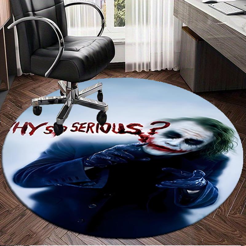 Clown villain Round Rug for Livingroom,Bedroom, Palyroom, Chair Rug, Area rug, Circle Carpet, Large Size Fan Christmas gift