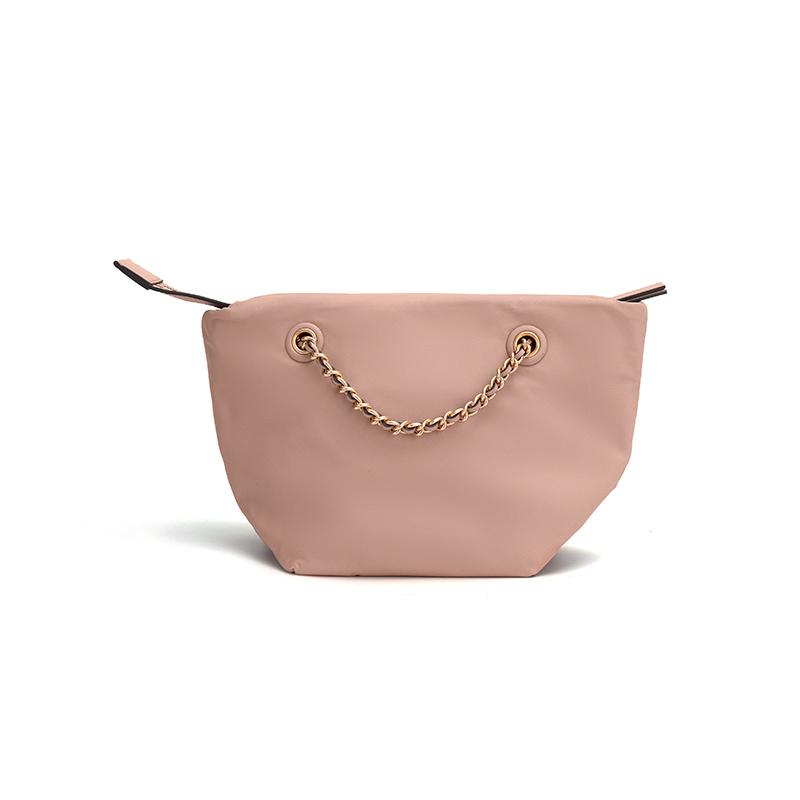 Tory Burch Ella Logo Woven Chain Strap Recycled Nylon Crossbody Shoulder Bag Small Women Bags Rose-Pink 160183-650