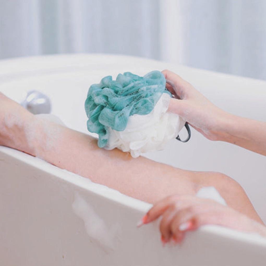 Body Bubble Shower Ball (Blue Beige) Bath Bubble Shower Towel