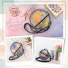 Klare Umhängetasche rund PVC transparent durchsichtig damit man sehen kann die mit verstellbarem Schultergurt Schulter transparent klares Vinyl Wasser