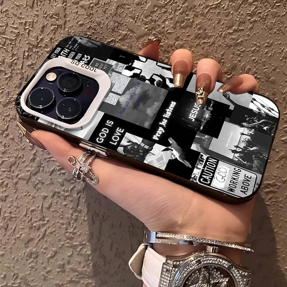 Verse Of The Christian Bible Jesus For Iphone 15 14 13 Plus 17 16 12 11 Pro Max Matte Colored Silver Luxury Phone Cover