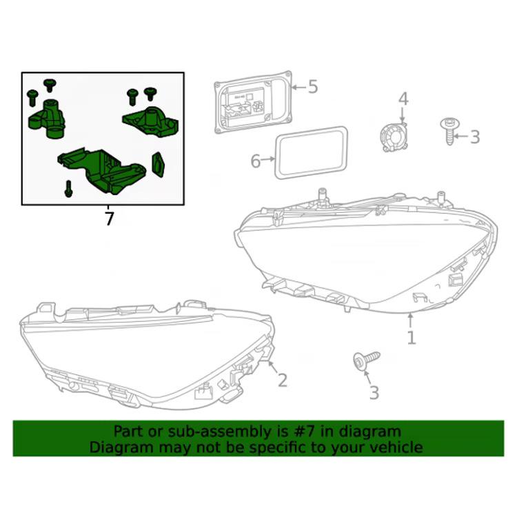 Zestaw do naprawy reflektorów do Mercedes A W177 (1778201701, 1778201801)