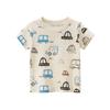 27Kids Boys' Korean Style Short Sleeve Cotton T-Shirt, Summer 2024 Collection
