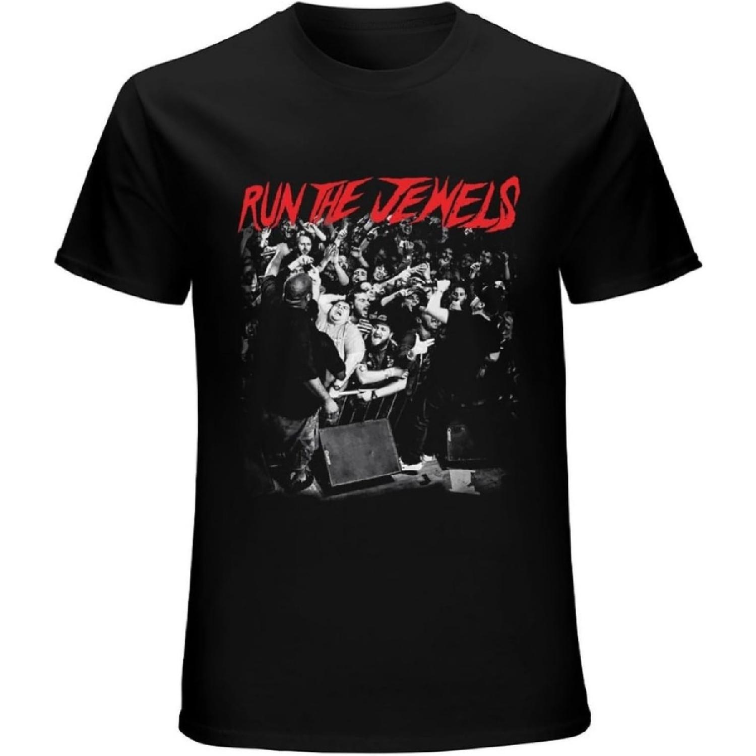 xhaxhi Men s T-Shirt Run The Jewels Soft Men s Workout Shirt Round Neck Sports T-Shirt for Men Breathable S