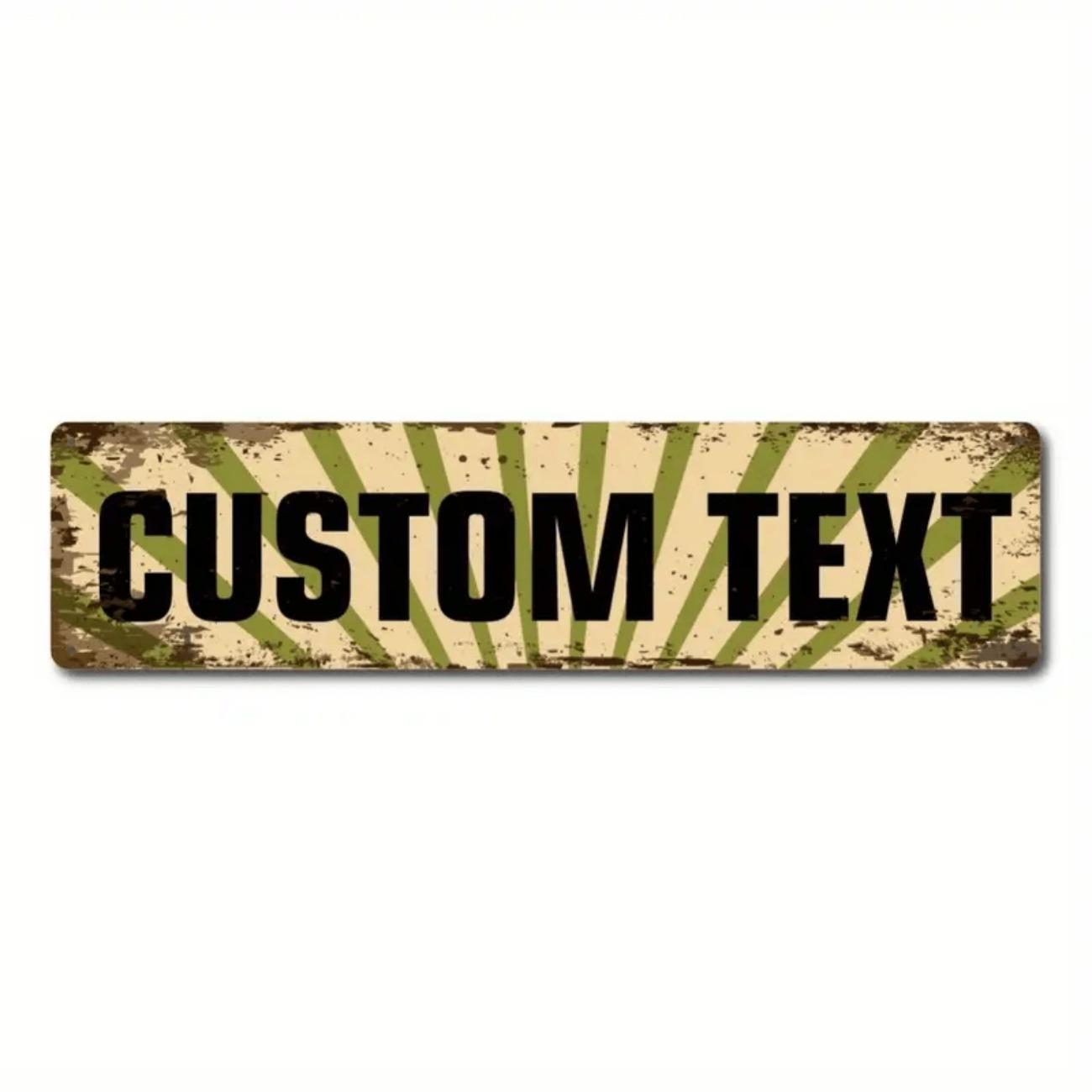 Personalized Vintage Metal Tin Sign Home Wall Decor зелёный
