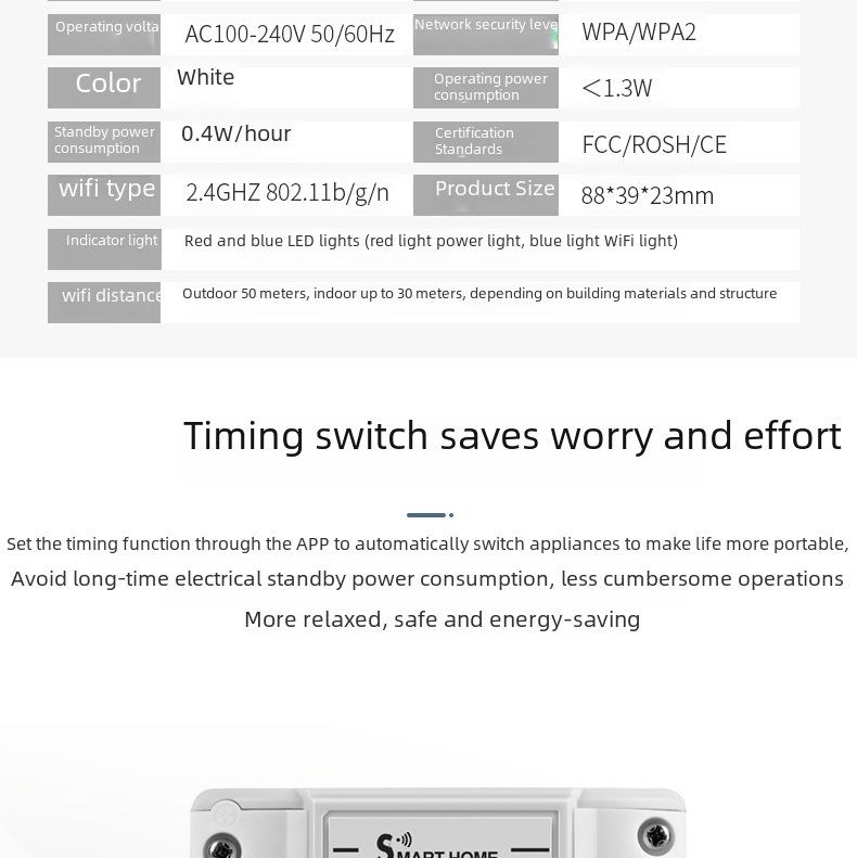 Graffiti WiFi Smart On/Off Lamp Control: App-Enabled Wireless Remote Switch
