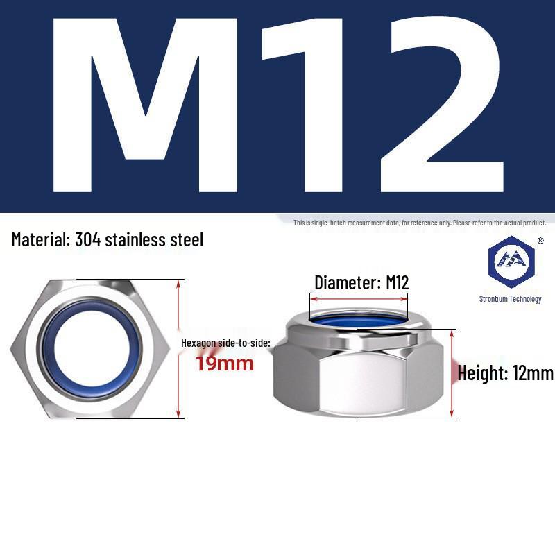 304 Stainless Steel Nylon-Insert Lock Nut DIN985