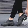2025 Women's Casual Sports Socks Sneakers Fashionable Thick Sole Air Cushion, Elevated Sloping Heel Rocking Shoes Mom's shoes