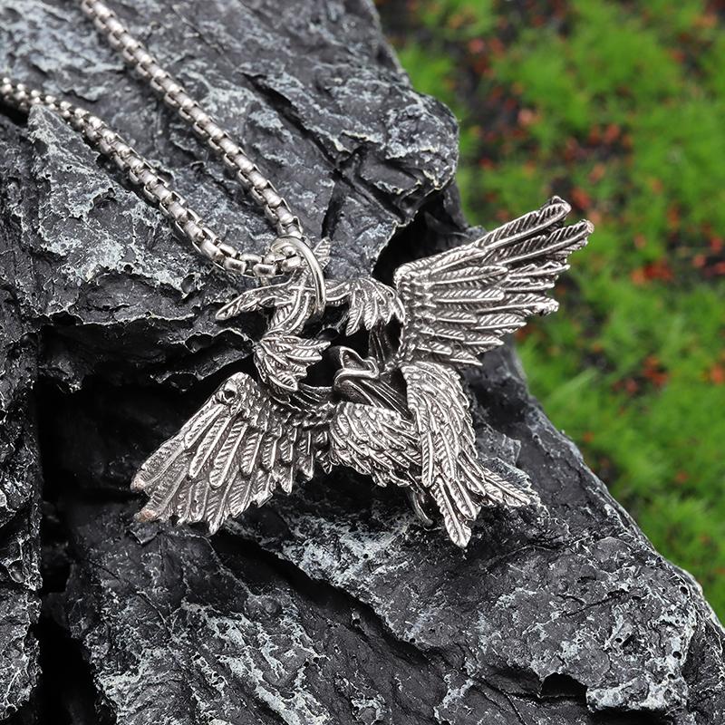 Collier avec pendentif ailes d'ange mystique gothique rétro pour hommes et femmes, bijoux tendance punk hip-hop, cadeau