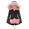 European Code Parka Cotton-padded Coat Medium and Long Hooded Winter Warm Fleece Coat Plus Cotton-padded Clothes