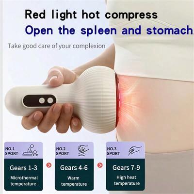Huishoudelijk rood heet kompres negatieve druk opladen elektrische cupping massager, rugmassager zuignap massager