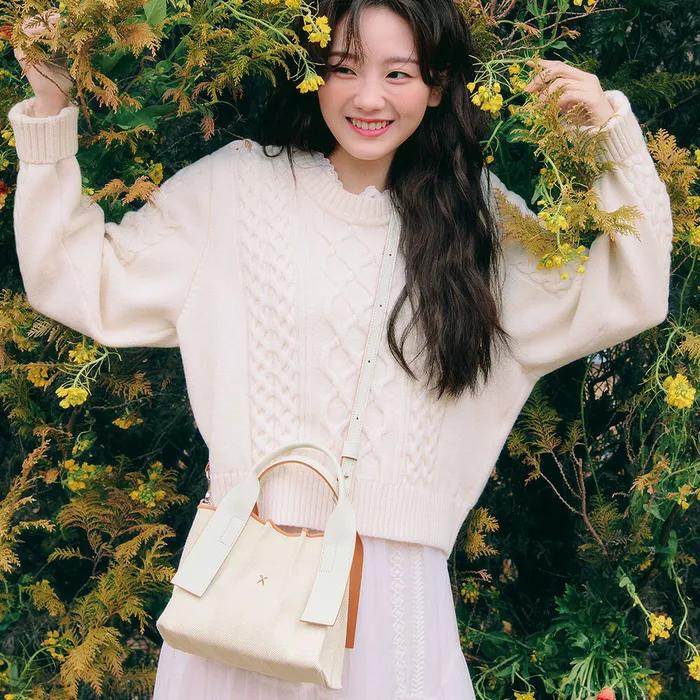 Lucky Pleats Canvas Tote XS Ivory_Cream