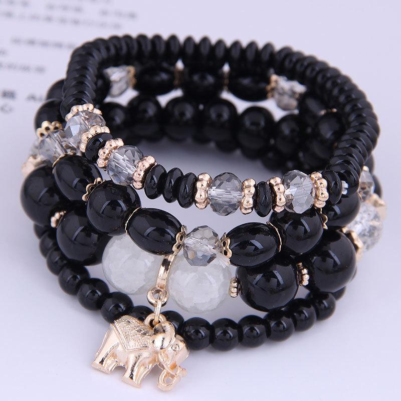 DIEZI Bohemian White Crystal Beads Strand Bracelets For Women Girls Ethnic Tree Of Life Charm Wrap Bracelet Pulseira Feminina