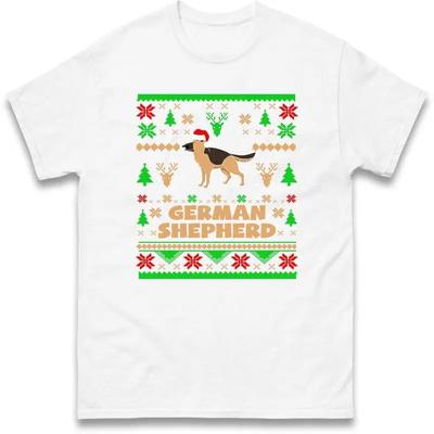 T-shirt Drôle Berger Allemand Noël Père Noël Moche Offensant