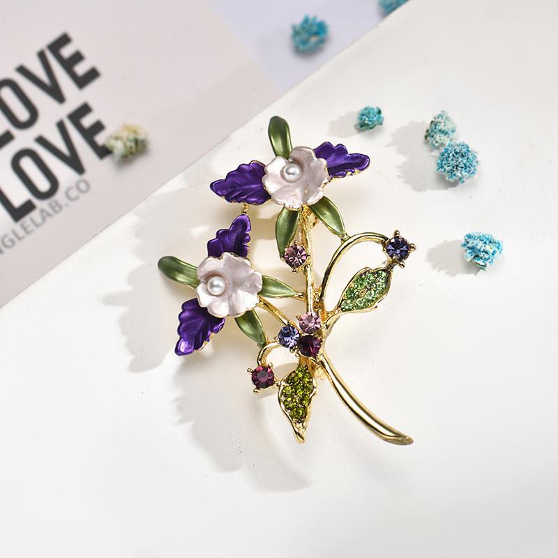 Fashion Floral Brooch Pin Alloy Animal Design For Women Office Wear
