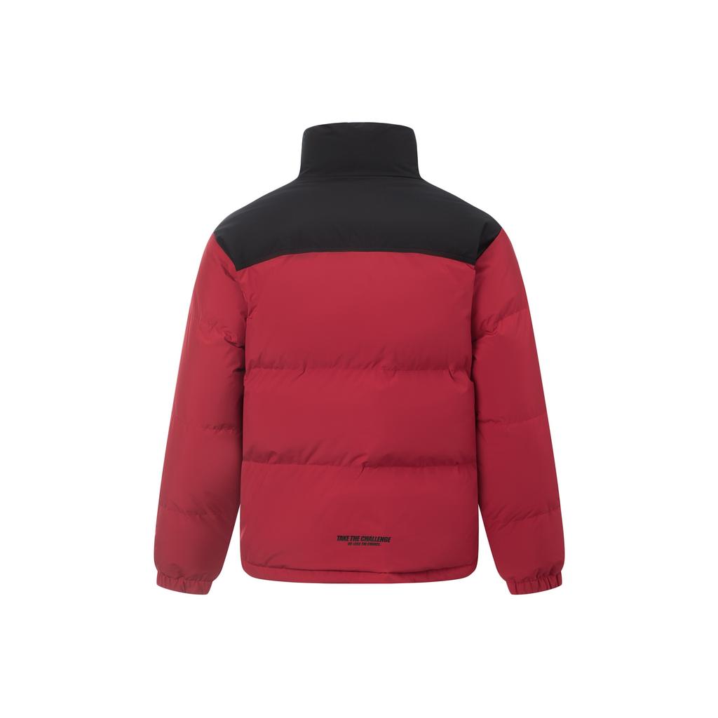 Li Ning Sports Lifestyle Series Casual Fashion Simple Versatile Comfortable Warm Stand Collar Zipper Down Jacket Unisex Outerwear AYMV431-12