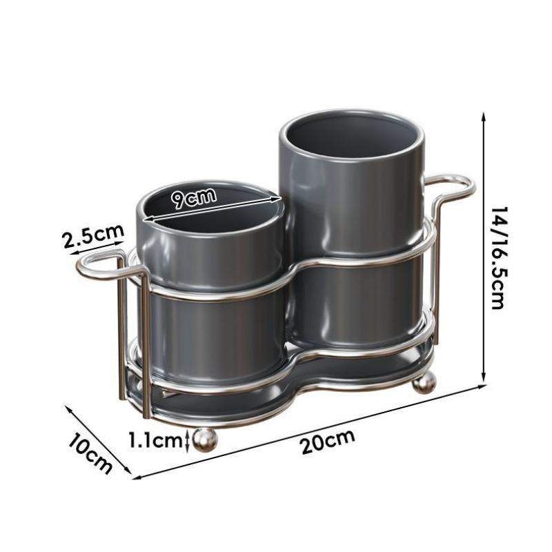 Kitchen Utensil Rack, Countertop Drain Tray, Knife and Spoon Storage Holder