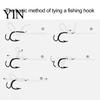 Metal Fishing Hook 10Pcs Classic Double Hooks, High Carbon Steel Hooks with Freshwater Barbs, Sharp Open Shank Anti-Escape for Saltwater Anti-rust
