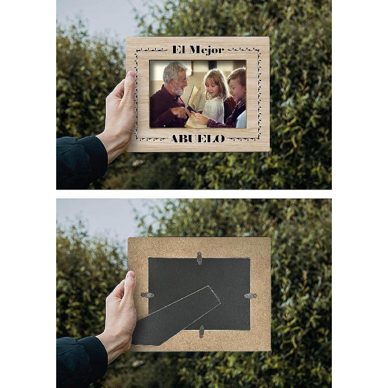 FONDCANYON Grandpa Picture Frame - Gifts for Abuelo, Papa, Grandfather, Grandad - El Mejor Abuelo Photo Frame 5x7 for Father's Day