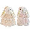 Floral Girls Dress Rabbit Plush Toy Cute Lop Ear Bunny Doll Kids Gift Home Decor
