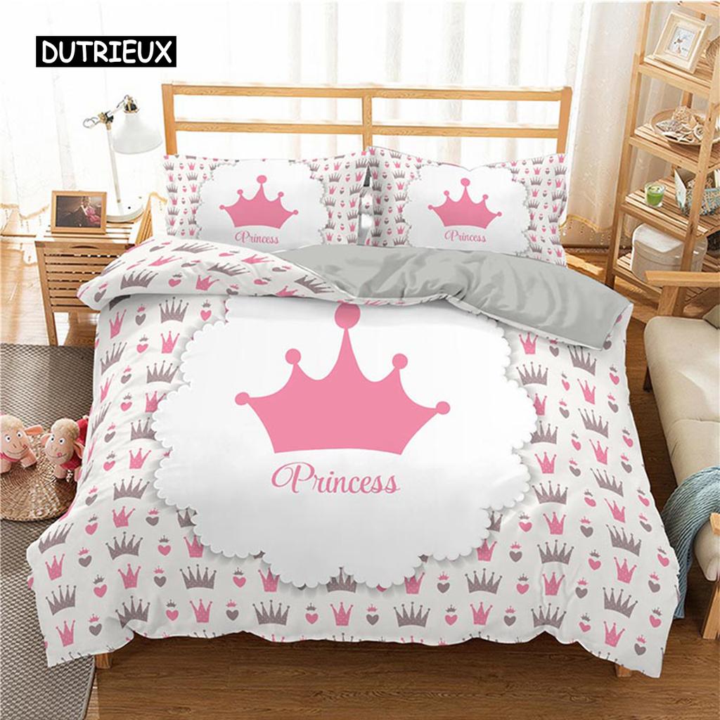 Comforter Lovely Pink Bedding Set 140X200 For Girl Bedroom Bed Single Double Size(No Sheet)