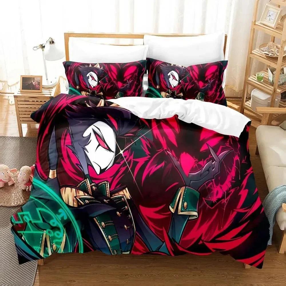 Anime Hazbin Stolas Hotel Bedding Set Duvet Cover Bed Set Quilt Cover Pillowcase Comforter King Queen Size Boys Adult Bedding