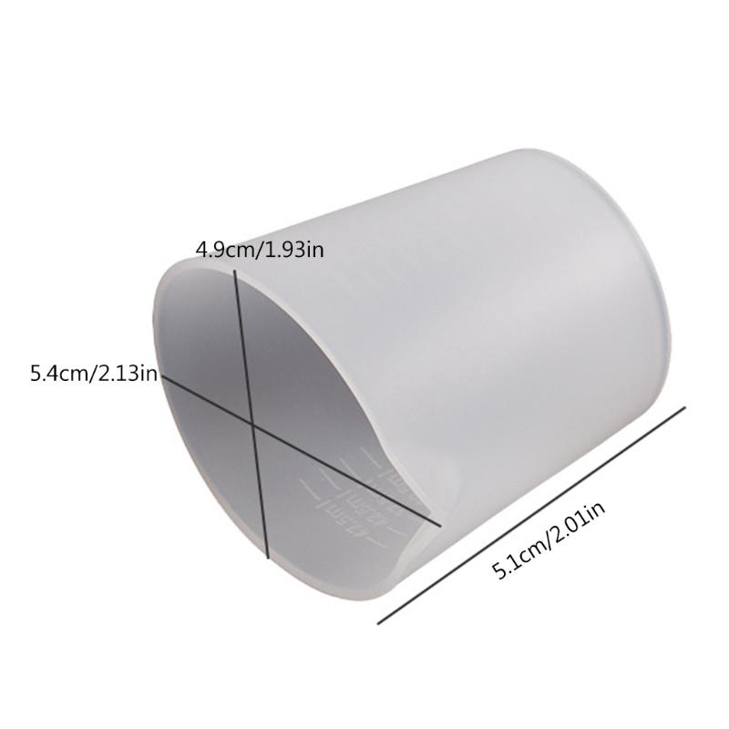 Durable 50ml Measuring Cup Multipurpose Silicone Nonstick Mixing Cup with Precise Scale for Resin DIY Craft Capacity Cup
