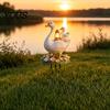 Patio Landscape Decoration Decorative Acrylic Duck Ground Stake for Outdoor Garden Decor, Weather Resistant 2D Flat Parent Farmhouse Courtyard