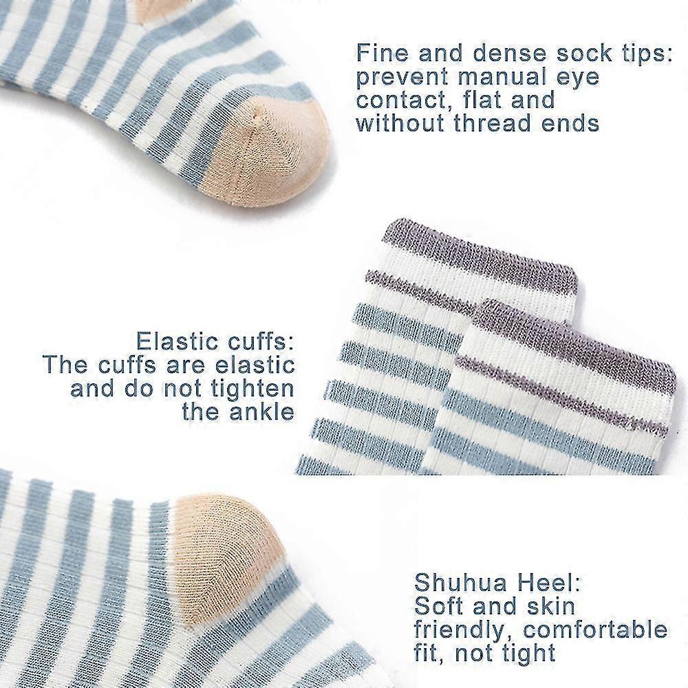 6 Paar Katoenen Enkelsokken Voor Peuters En Kleine Kinderen Zacht Warm Comfortabel Neutrale Babysokken