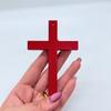 Choker Y2k Punk Gothic Necklace White Black Cross Necklace Wood Cross Pendant  Women Men