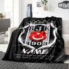 Turkish Emblem With Stars And Shield Design Gift Personalized Name Throw For Sofa Couch Office Bed Picnics Four Seasons Multipurpose Digital Print
