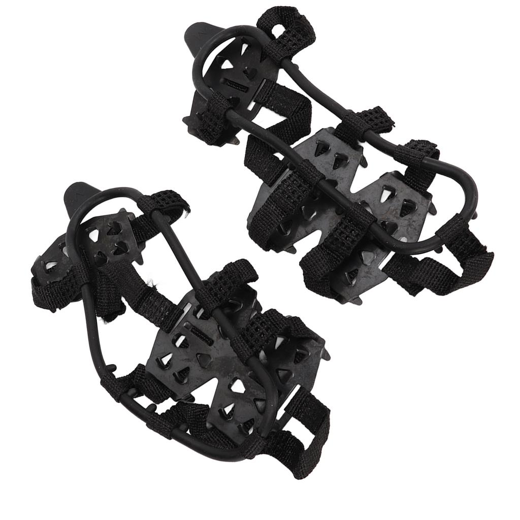 1 Pair 24 Teeth Climbing Crampons Stainless Steel Antiskid Outdoor Snow Ice Shoe Covers