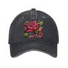 Psychedelic Rose Art Baseball Cap Unisex Washed Cotton Adjustable Casual Summer Sun Protection Hat