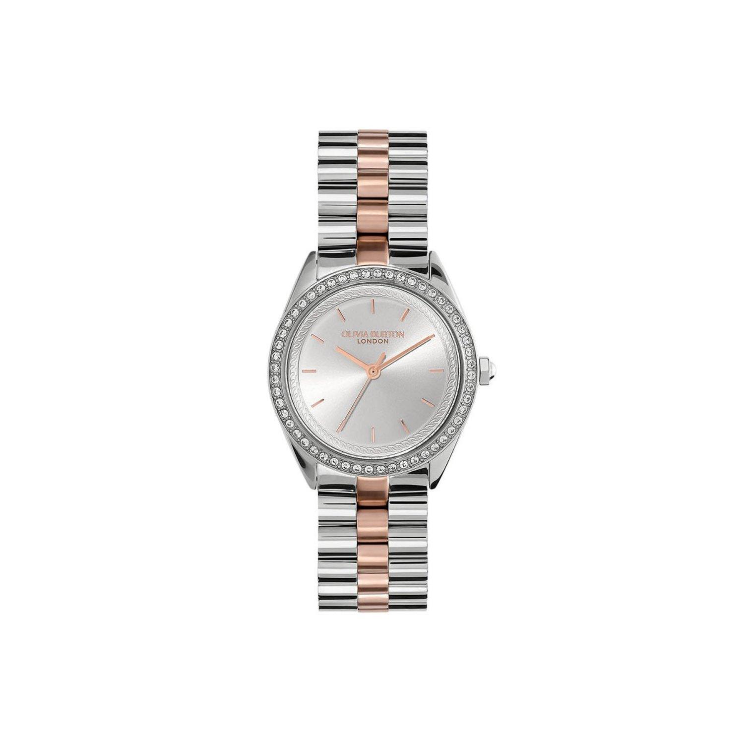 [Olivia Burton] Silver Jeweled Women s Watch (24000138)