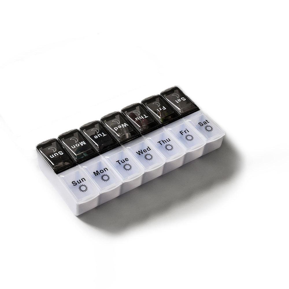 

New Hot Weekly Premuim Portable Large Pill Box Cases Organizer 7 Day 14 Grids Storage for Medicine Vitamin Supplements Fish Oils