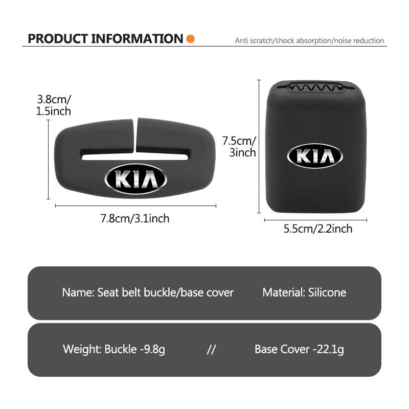 RVGH1 Car Seat Belt Protection Silicone Buckle Clip Cover For KIA Cerato Proceed Venga Stonic Picanto Sorento Stinger