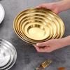 Round Kitchen Bar Tableware Cake And Fruit Snack Salad Plate Kitchen Accessories Stainless Steel Plate Camping Picnic Plate