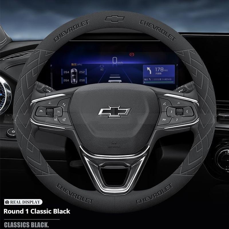 For Chevrolet Cruze Bolt Aveo Spark Orlando Onix capti Prisma Cavalier Sail Tracker Suede Car Steering Wheel Cover Accessories