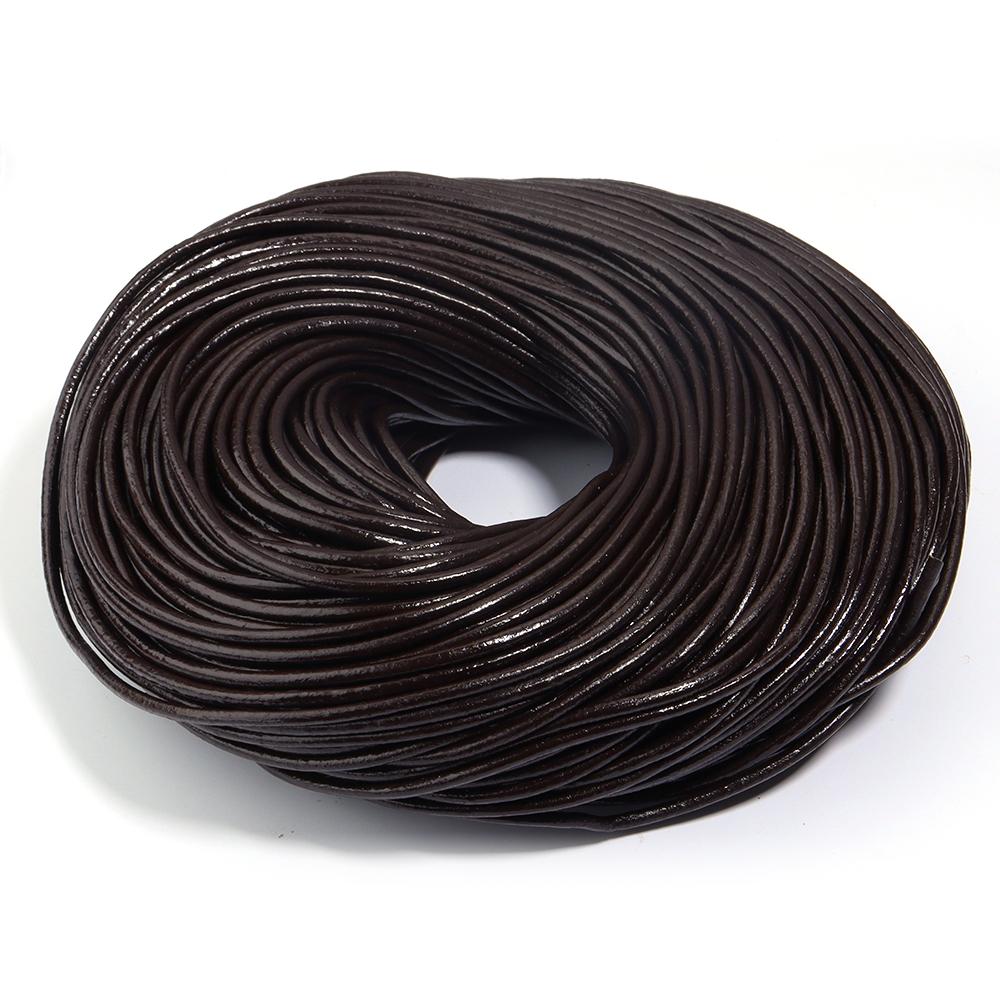 

2-5yards/lot 1-6mm Genuine Leather Rope Round Beading String Threads Cords For Jewelry Making DIY Bracelet Necklace Accessories 1mm 5yards