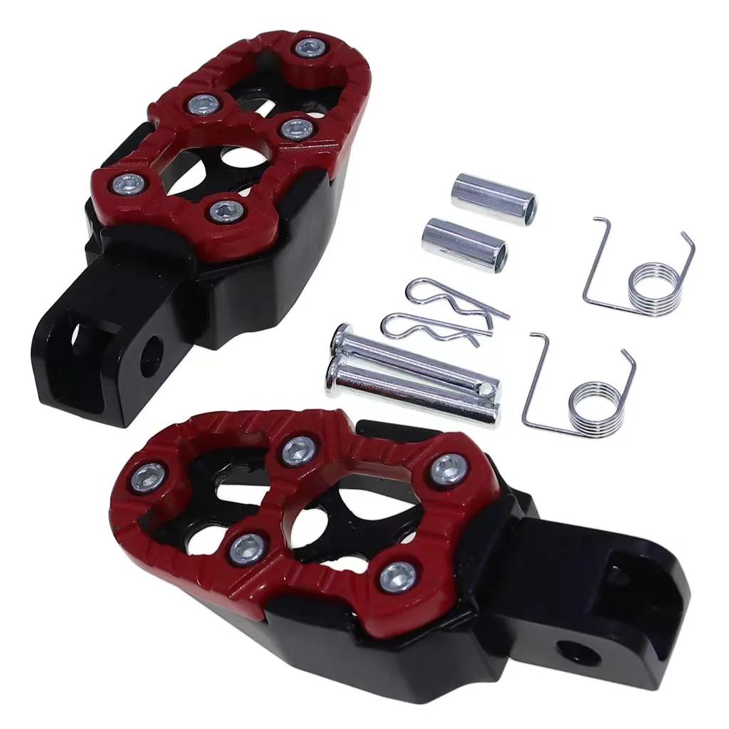 Universal Aluminum Alloy Foot Pedals Angle Adjustable for Motorcycle Scooter ATV E-Bike Foot Rests Foot Pegs