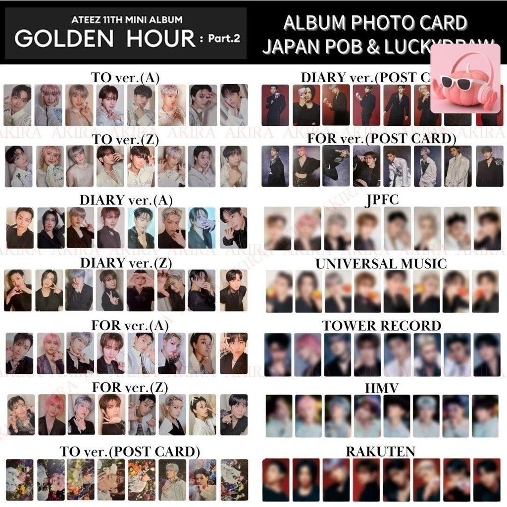 ATEEZ GOLDEN HOUR : Part.2 ALBUM PHOTO CARD and JAPAN POB OFFICIAL