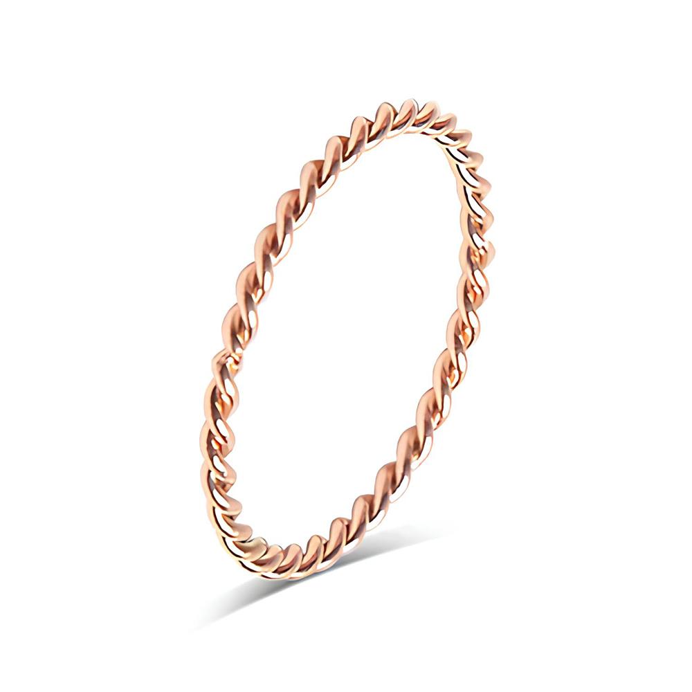 Einfache Spiral-Dreh-Fingerringe für Damen Herren Minimalistischer Stil Goldfarben Edelstahl Schmuck Party Geschenk