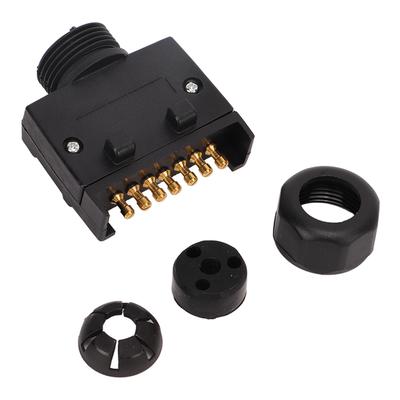 12V 7Pin Flat Male Trailer Connector Adapter Copper for Cars Trucks RVs Caravans