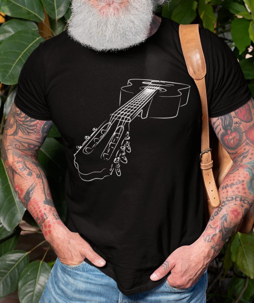 

Футболка для гитариста-акустика, футболка музыканта, музыкальная футболка, 3D художественные футболки с гитарой XL