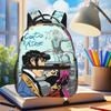 Tom Holland Same Style I Survived My Trip To NYC Vitruvian Pizza Rucksack Learner Boys Girls Backpack School Tote  Sling Bags
