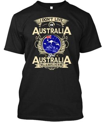 Ich lebe nicht in Australien Nh T-Shirt Hergestellt in den USA Größe S bis 5XL