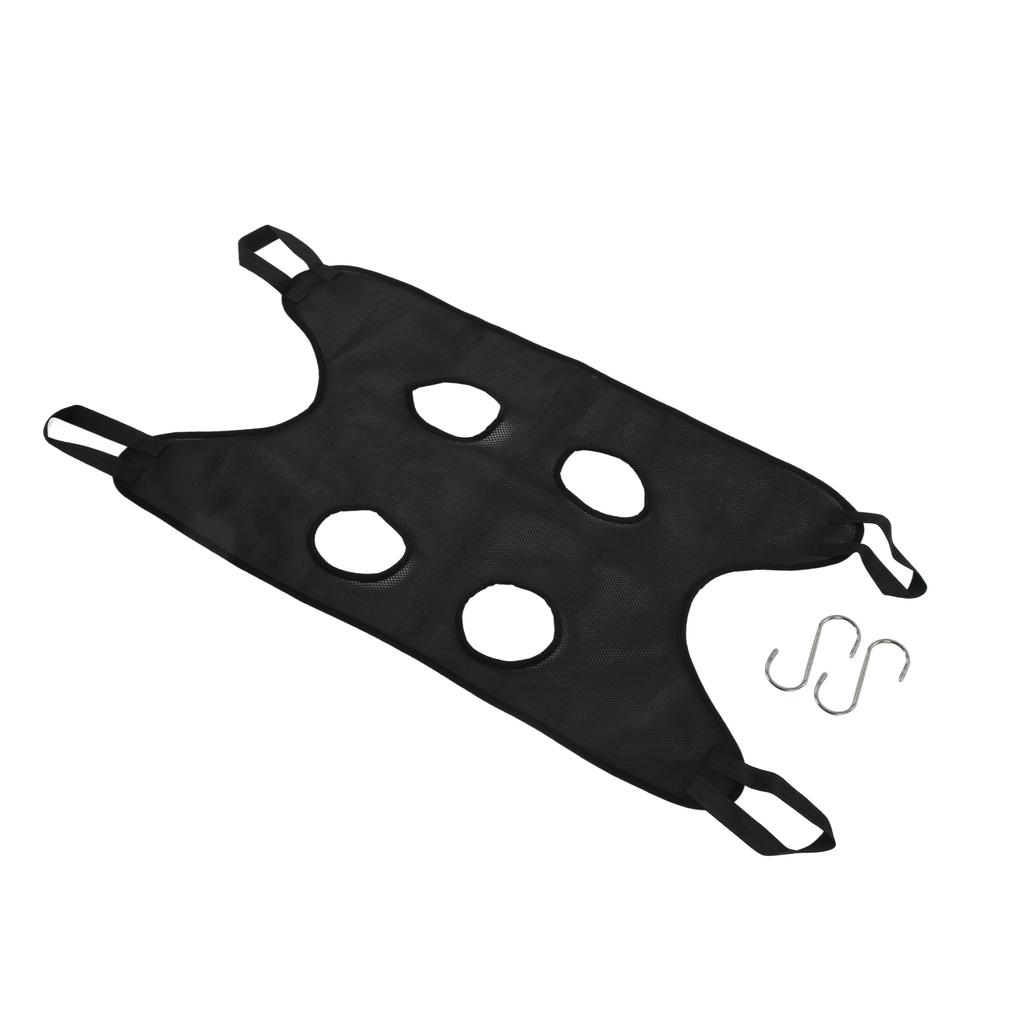 Pet Grooming Hammock Breathable Dog Grooming Sling for Pet Bathing Washing Grooming and Trimming NailBlack 99x56cm