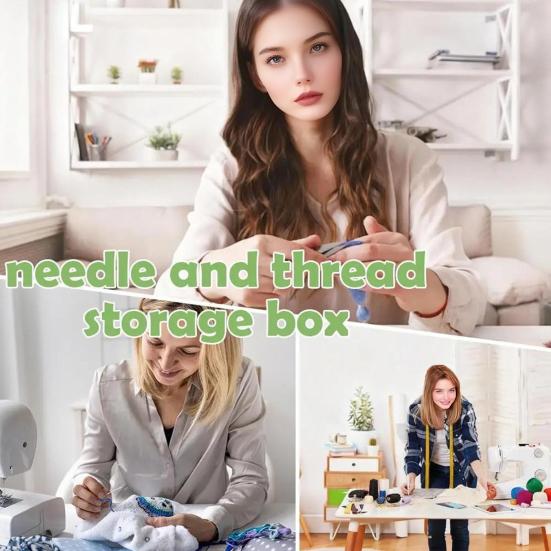 Yousheng Empty Magnetic Needle Case Portable Pop-Up Needle Box Press Type Magnetic Needle Organizer for Home Travel Hand Sewing DIY Craft Projects